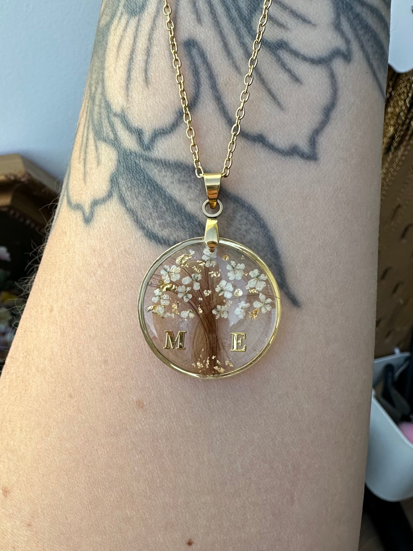 ALBIZIA - Pendentif Arbre de vie (spécial mèche de cheveux)