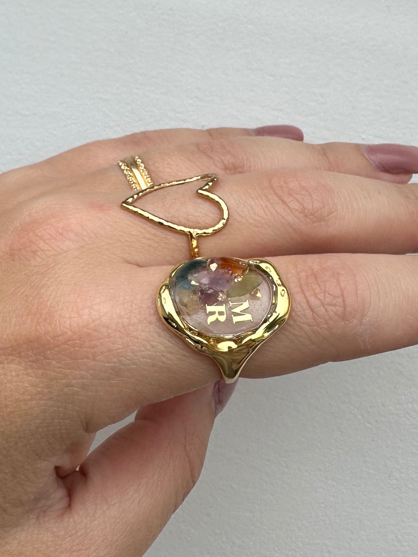 ACHILLÉE - Bague Bague Ajustable Dorée à Personnaliser.