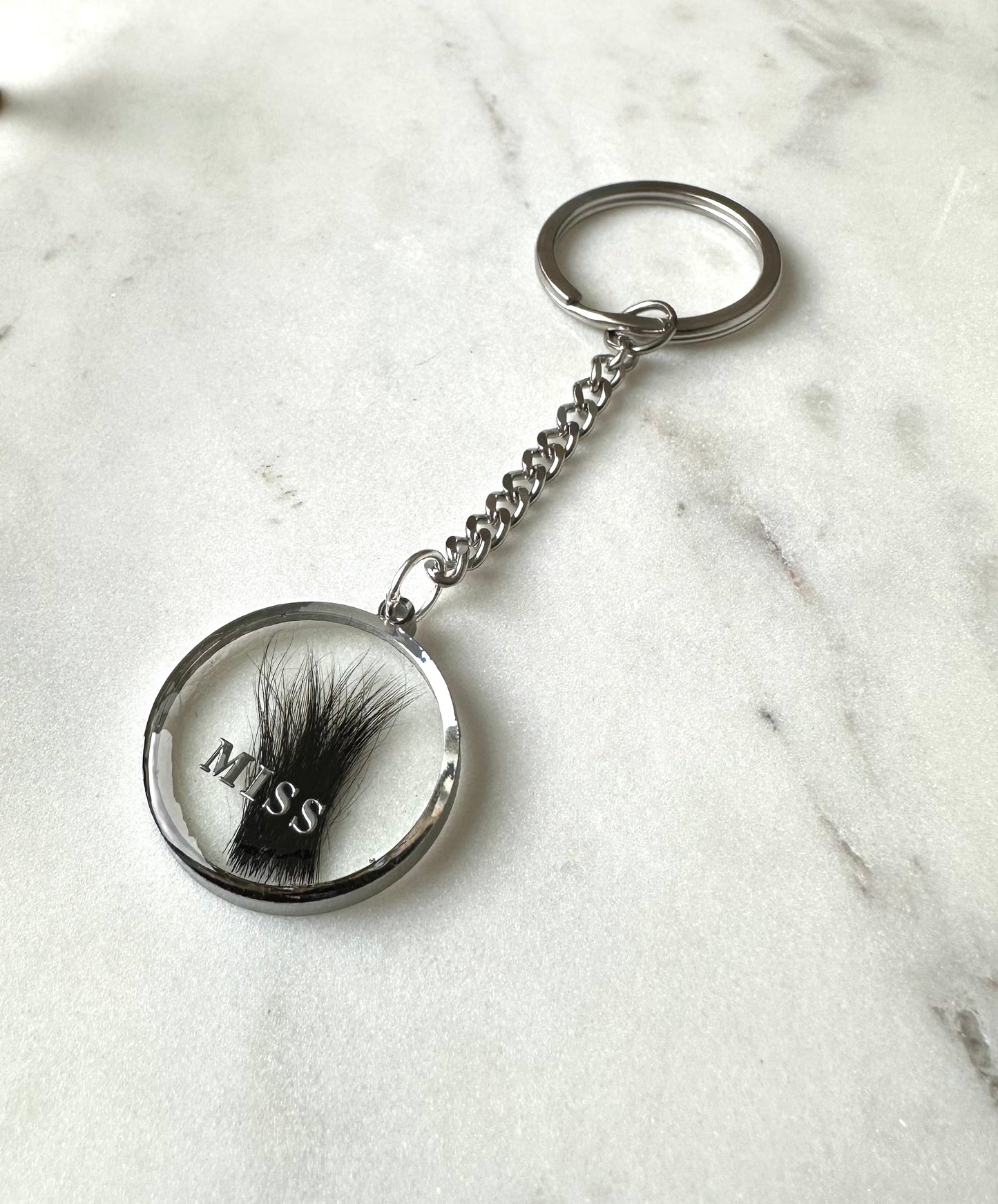 OEILLET - Porte clés rond acier inoxydable