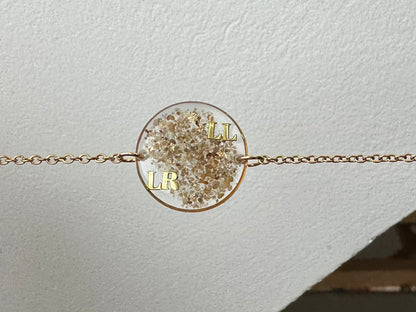 LILAS - Bracelet coeur ou rond (cheveux/poils)